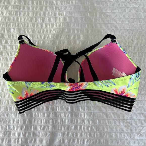 Victoria's Secret PINK Wear Everywhere Push-up Tropical Print Bra, 36DD - Picture 6 of 11